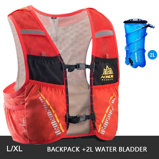 AONIJIE 5L Trail гидратационный жилет, рюкзак для пеших прогулок, велоспорта, кемпинга, марафона, рюкзак, сумка для бега - Цвет: LXL -water bladde