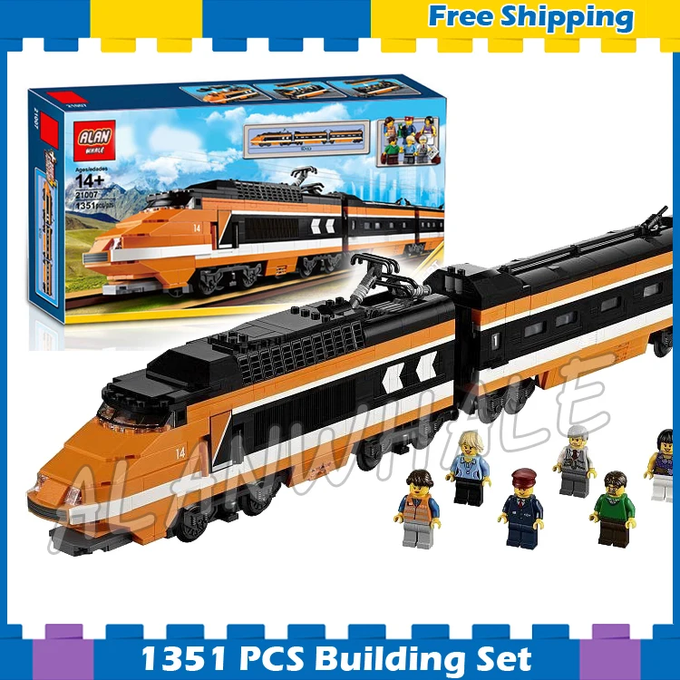 

1351pcs Creator Trains High speed Horizon Express 21007 DIY 3D Model Building Blocks Children Gifts Sets Compatible With lego