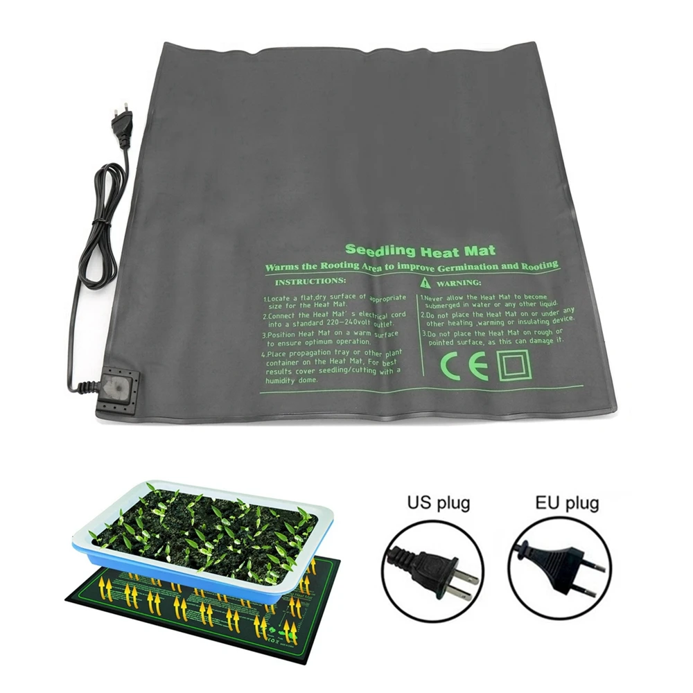 52x52cm 45W Seedling Heat Mat Plant Seed Germination Warm Hydroponic