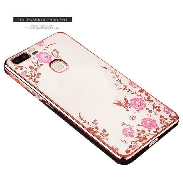 Diamond Glitter Flower Plating For Huawei Nova 3i P20 Pro Lite P8 P9 Lite P10 2017 Honor 8X 6C 6A 6X 7X 8 9 Play TPU Phone Case