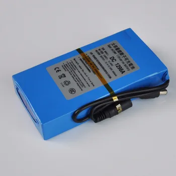 

UNITEK 12V rechargeable lithium ion battery Pack 9800mah polymer lithium cell + charger for CCTV camera system UPS Backup power