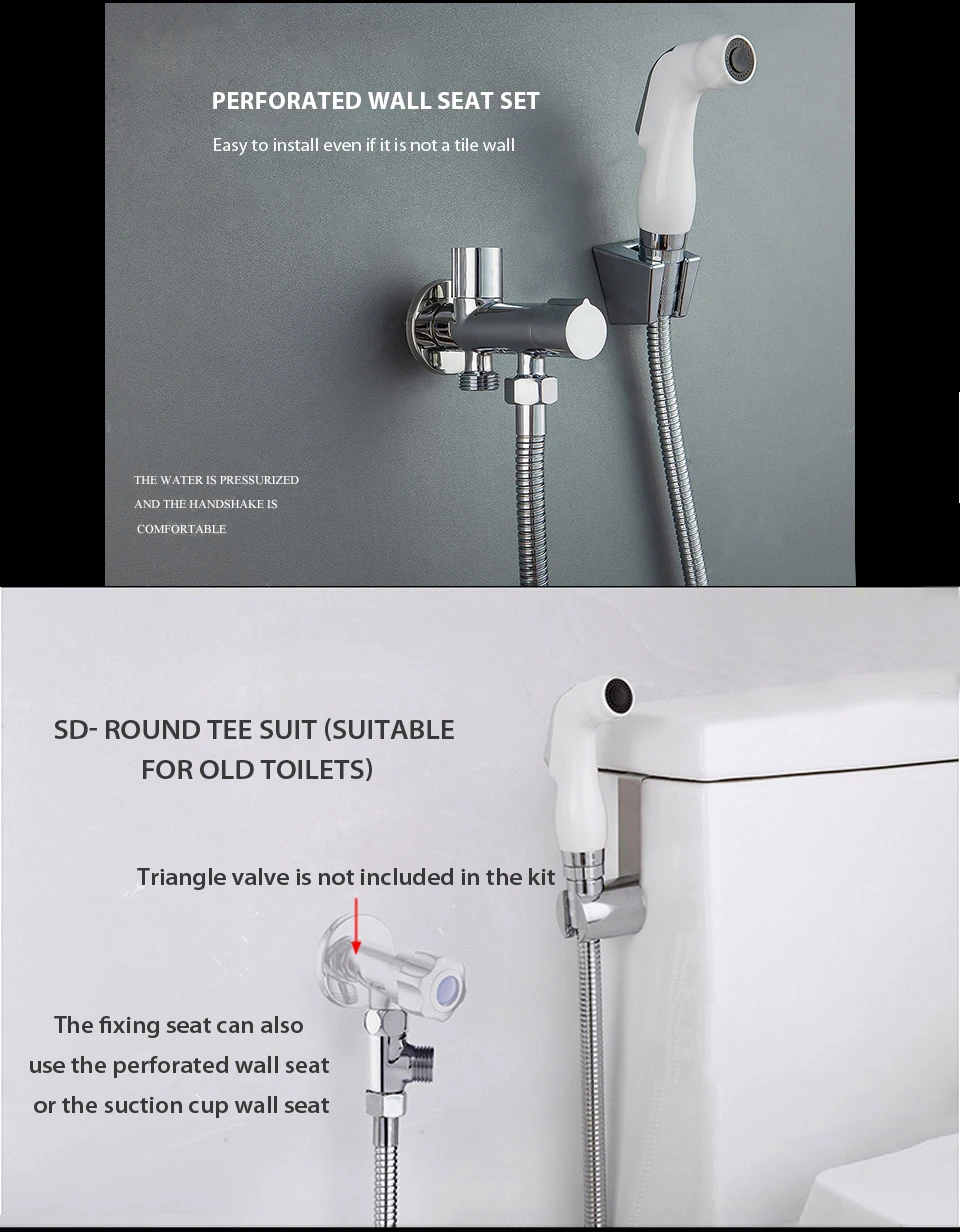 Handheld Toilet bidet sprayer set Kit Hand Bidet faucet for Bathroom hand sprayer shower head self cleaning