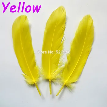 

1000Pcs Yellow Color DIY Natural Fluffy goose Feathers Wedding decoration Cosplay clothing hat accessories 5-8