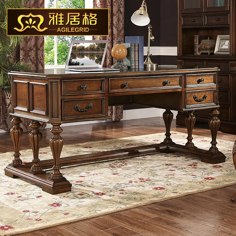 American Continental Desk Wood Computer Calligraphy Antique Library American Continental desk wood computer calligraphy antique library furniture 8003 Office tables table-in Computer Desks from Furniture on Aliexpress.com ... - American Continental Desk Wood Computer Calligraphy Antique Library