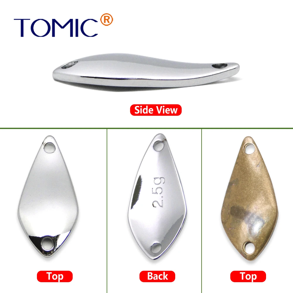 Tomic 50 шт. 2.5g 3.5g 5g неокрашенные металлические приманки DIY пустой форель окунь микро
