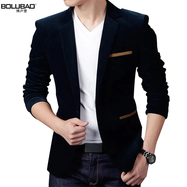 2017 Venta caliente marca ropa hombres Blazer moda algodón