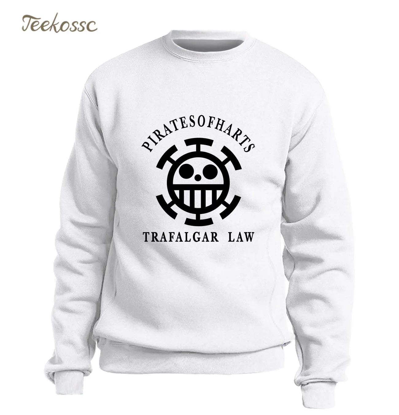 Аниме одна деталь Толстовка мужская Толстовка trafalgar Law флис теплый король пиратов Луффи Crewneck толстовки мужские s белый уличная одежда