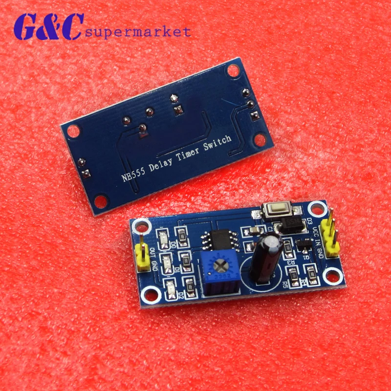 

DC 5-12V Adjustable NE555 Module Led Light Delay Relay Shield Timer Board High Level Trigger Terminal Switch Module Kit