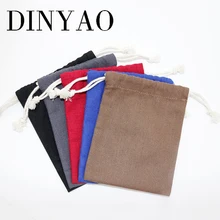 1 шт. 18*24 см мутил-цвет джутовый льняной мешок шнурок упаковка подарочный пакет Пользовательский логотип ювелирные украшения с принтом косметичка