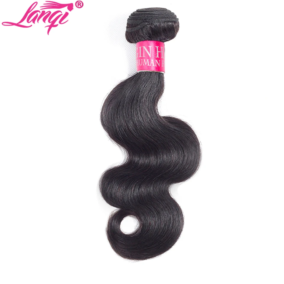 

Brazilian Hair Weave body wave Bundles 100% Human Hair 1 Bundle Deal Lanqi Non Remy Hair Extension Can Buy 2/3/4 bundles