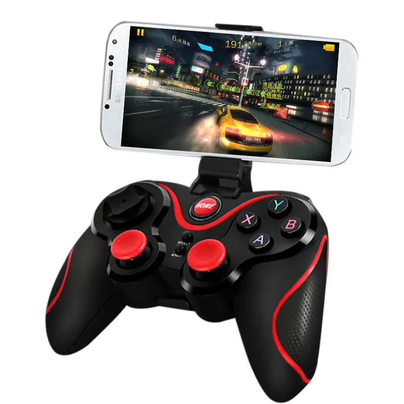  Bluetooth Gamepad Android Wireless Remote Controller Joystick Accessories with Cell Phone Holder for Professional Game Player 