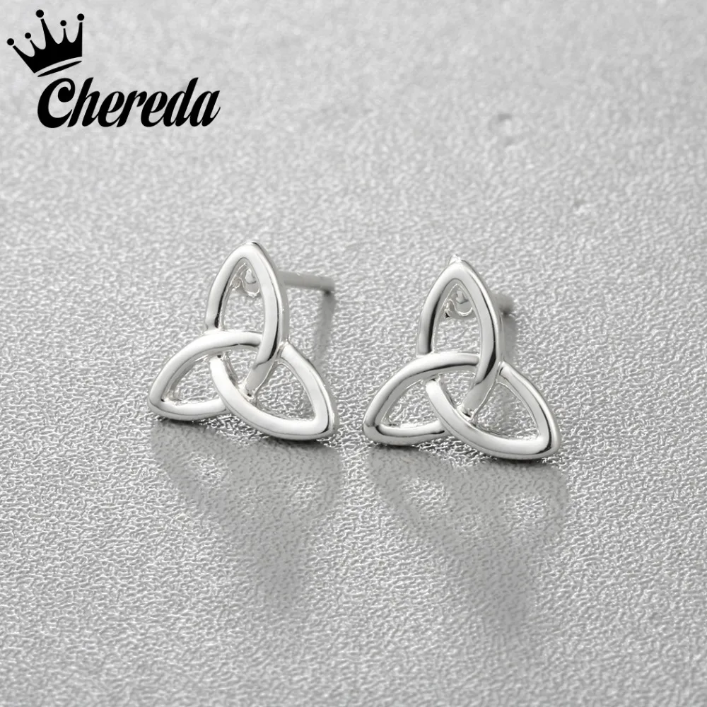 

Chereda Alloy Unique Stud Earring Classic Trendy Infinite Ioop Iine Triangle Shape Small Fine Women Men Jewelry Male Accessories