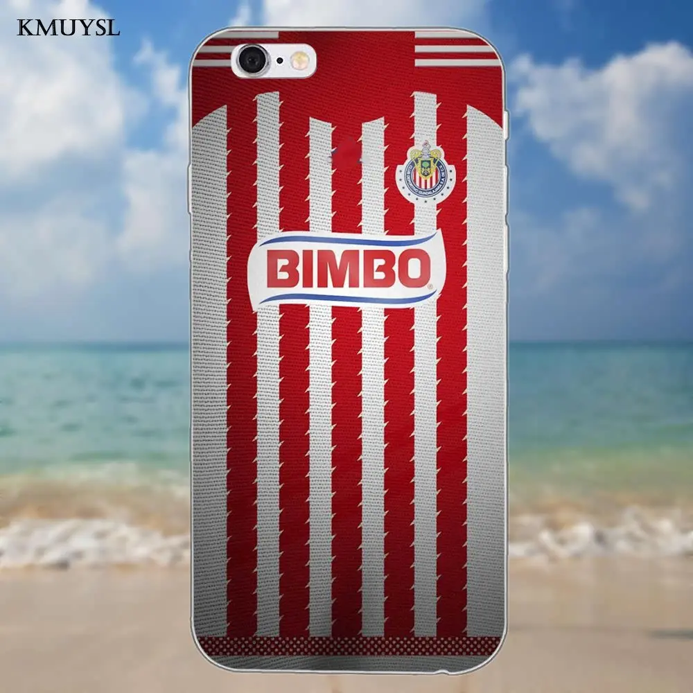 Мягкий ТПУ телефон для iPhone 4 4S 5 5C SE 6 S 7 8 Plus X Galaxy S5 S6 S7 S8 Grand Core II Prime Alpha Chivas Guadalajara