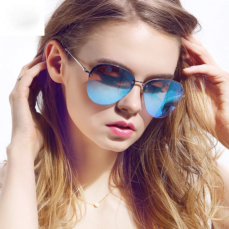 Image result for rimless  sunglasses on a woman