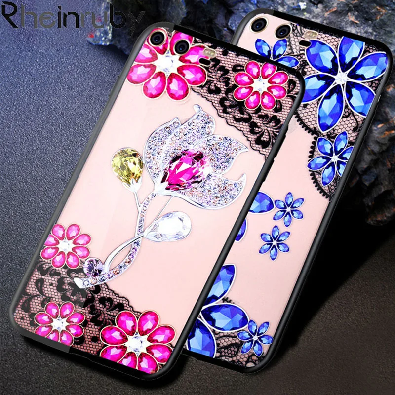 

Rheinruby 3D Lace Flower Case For Huawei Mate 20 9 10 Mate 20 Pro P20 Pro Nova 3E 3I Honor 7X 9 10 Lite Maimang 7 Funda Cover