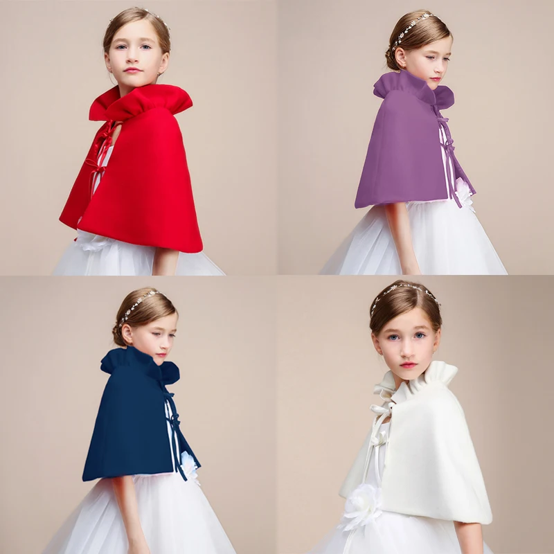 

Bolero High quality banquet party graduation prayer Jesus cross church dress shawl cape waistcoat cloak girls cloak kids cloak