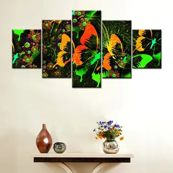 

Butterfly Colorful Wall Art Painting Printings Canvas Beautiful Animals Fashion Artwork for Children Room Home Decoration Retail