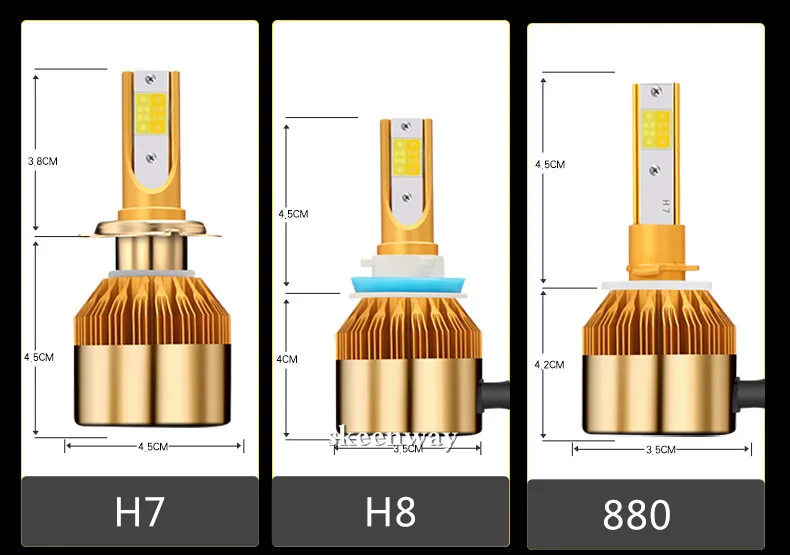 9600lm супер яркий двойной цвет H4 H7 9005/HB3 H11 светодиодный головной светильник лампочка 9006 H1 H3 9012 авто фары комплект 880 туман светильник 3000K 6000K