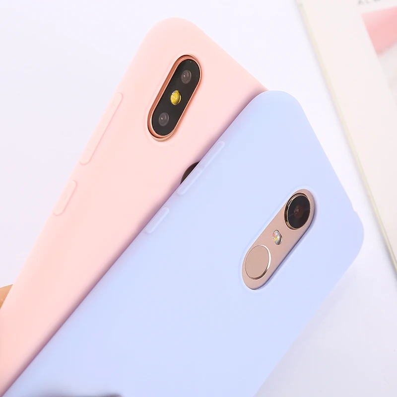 Цветной ТПУ силиконовый чехол для Xiaomi Redmi Note 6 5 7 Pro Redmi 7 6 Pro 6A 5 Plus матовый чехол для Xiaomi Mi 9 SE Mi 8 Lite Mi A2 A1