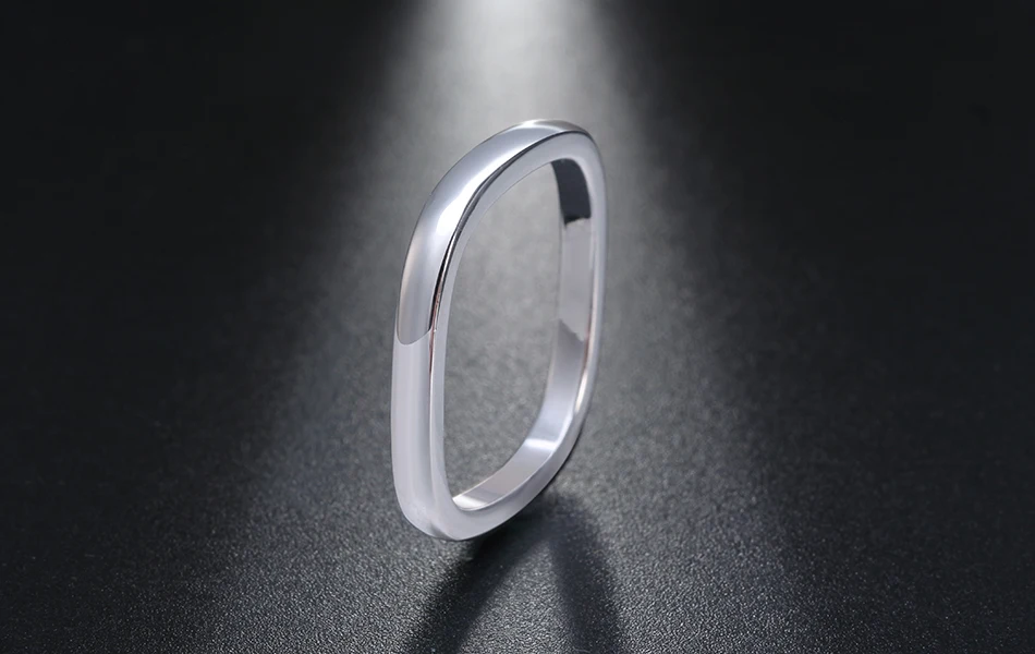 Effie queen, кольца из стерлингового серебра S925 пробы для женщин, простой квадратный дизайн, обручальное кольцо на палец для женщин, модное ювелирное изделие TSR49
