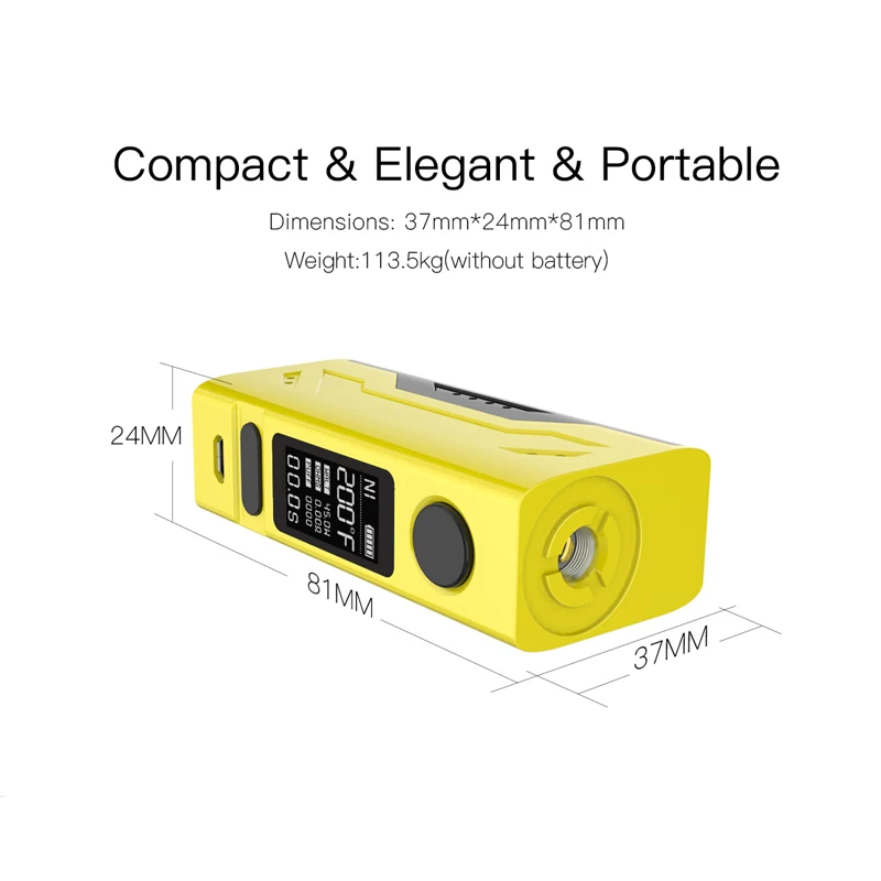 Оригинальный Smoant Battlestar Mini 80 Вт TC бокс мод с максимальным выходом 0 96 дюймов
