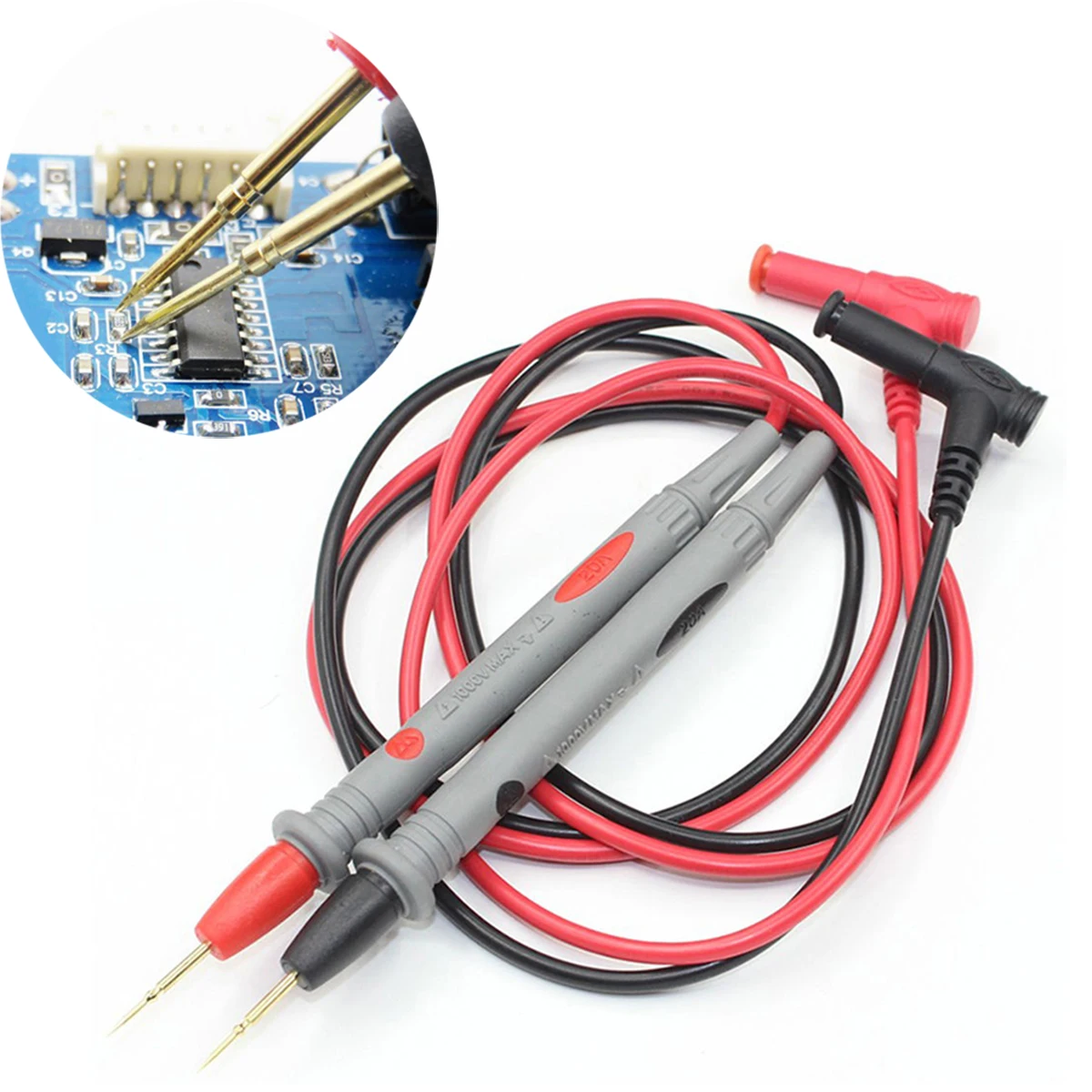 Multimeter Point Cables 1000V 20A Needle Points Multi Meter Test Probe Cord 