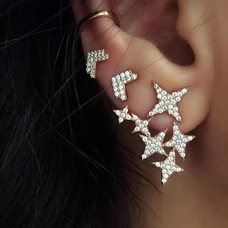 6 Paires/Set Femmes Vintage Cristal Boucles D'oreilles Bijoux Ear Stud Fashion boho Earrings 6 Paires/Set Femmes Vintage Cristal Boucles D'oreilles Bijoux Ear Stud Fashion boho Earrings