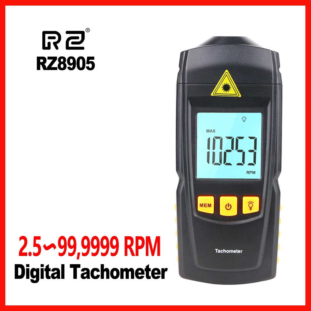 

High Accuracy Digital Tachometer Portabel Handheld Laser Meter Tester LCD display digital Tachometer RZ8905