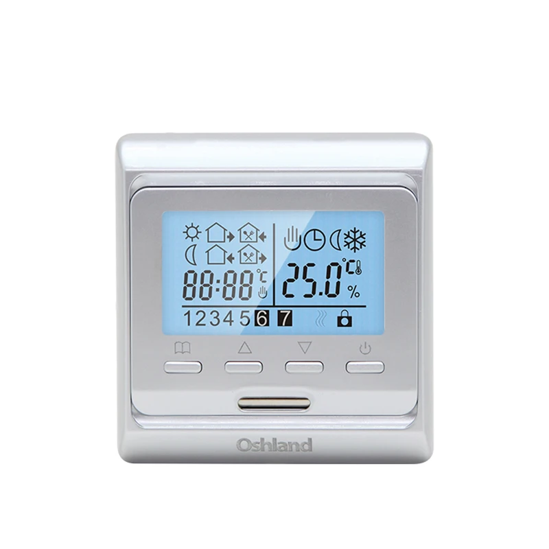 Еженедельный программируемый нагревательный термостат 16A ЖК-цифровой регулятор температуры для электрической системы отопления