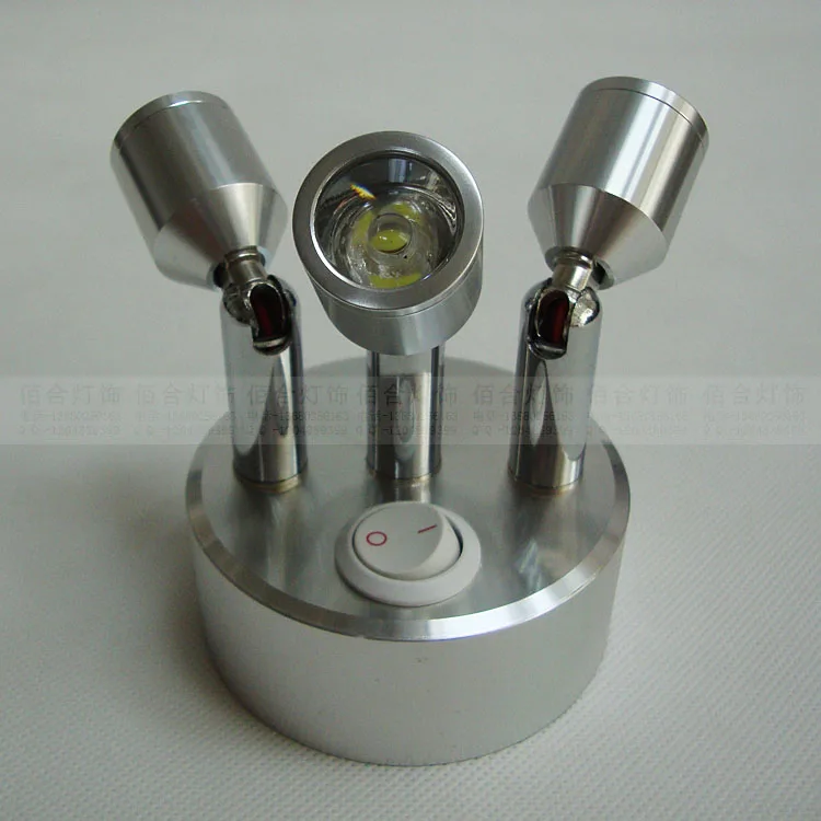 

NEWLED Spotlights jewelry light wedding hall counter Led three head lamp Rechargeable built-in power battery light bar