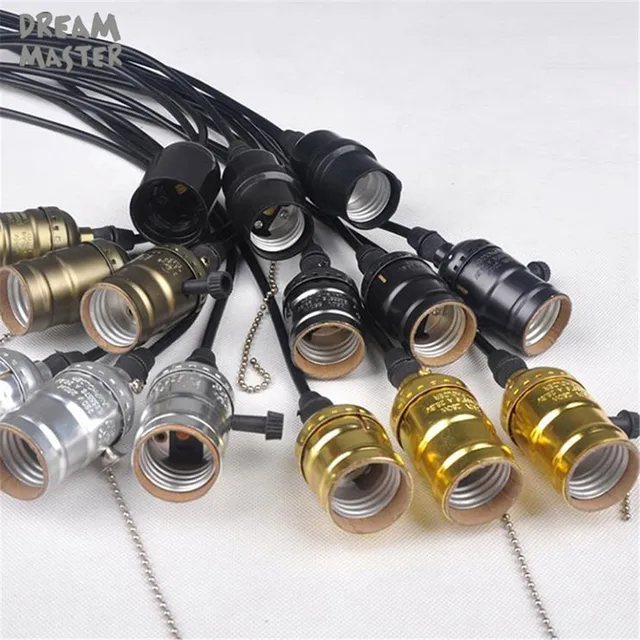New Vintage Pendant Light Holder With Switch Or Pull Chain Ac 90 New Vintage Pendant Light Holder With Switch Or Pull Chain Ac 90 260v E27