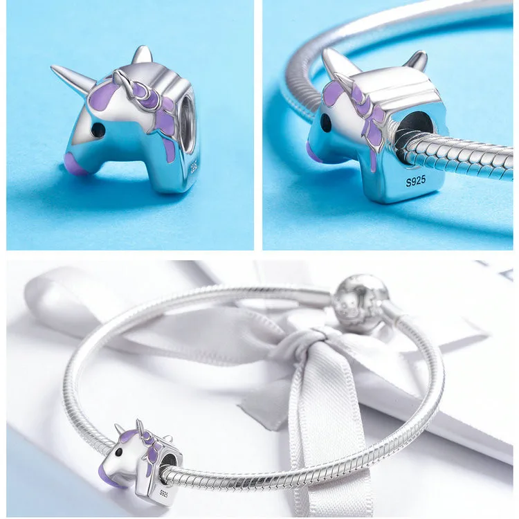 Colorful Unicorn Silver Beads Fit Bracelet 28 Colorful Unicorn Silver Beads Fit Bracelet -Unicorn Fashion HTB1BPXqXEzrK1RjSspmq6AOdFXaW