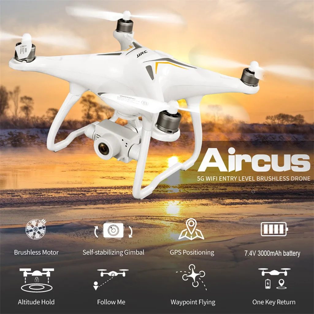 

RC Airplanes JJRCX6 Stabilization Anti-jitter PTZ HD Aerial RC Quadcopter Brushless Drone T605