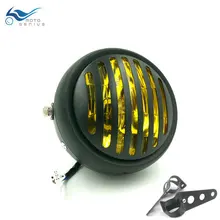 Cafe Racer Front Light Chrome Black Motorcycle Headlight Head Light Lamp For Harley /Bobber /Chopper /Touring 7 inch motorcycle led headlight headlamp bulb for harley sportster cafe racer bobber cold white headlights head light lamp