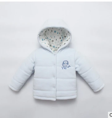 Новая зимняя куртка теплая одежда для маленьких мальчиков одежда в мультипликационном стиле куртка пальто детское синее худи и одежда - Цвет: Sky  Blue
