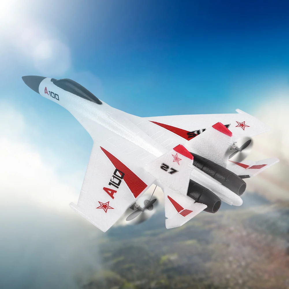RC самолет A100 SU27 3 канала EPP самолет с фиксированным крылом самолет с дистанционным управлением планер для детей игрушки