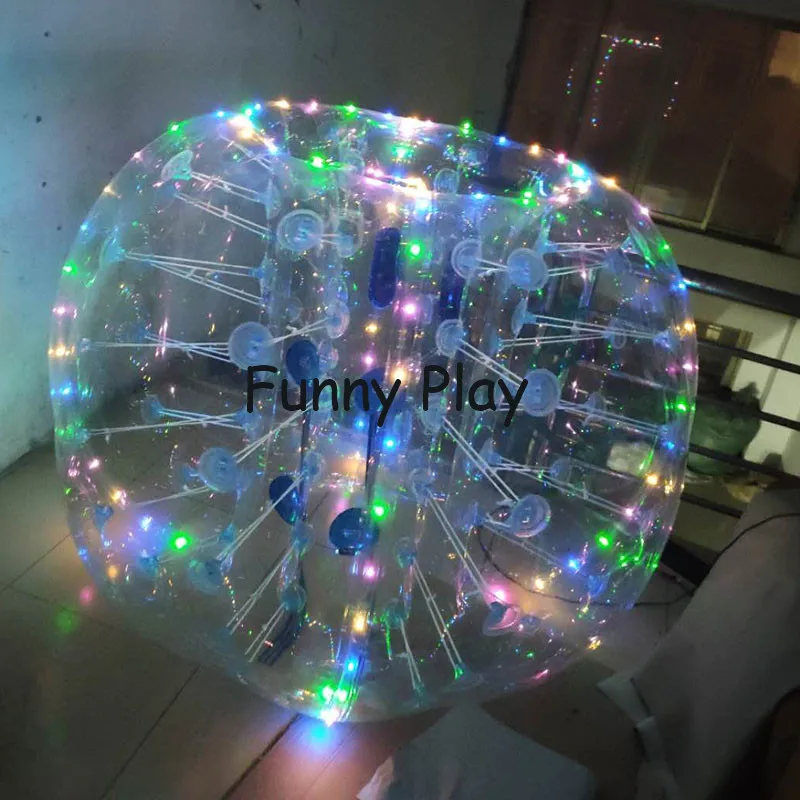 Led освещение шар мяч для футбола надувной бампербол пузырь футбол для взрослых или детей, шар для бампербола для События игры