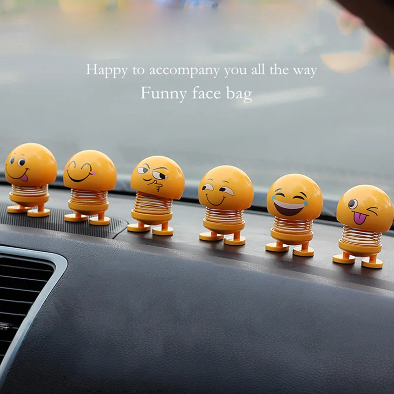 

Oscillating Character Expression Pack Toy Car Decoration Puppet Cartoon PVC Character Decoration Gift