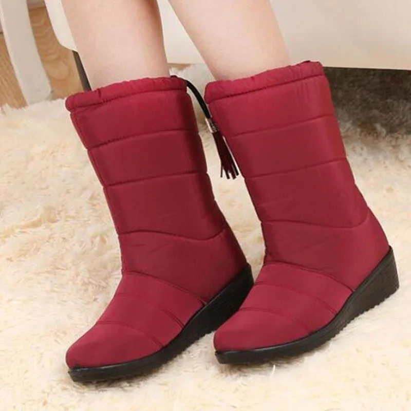 

DAFENP Winter Boots Women Waterproof Warm Ankle Snow Boots Ladies Shoes Woman Fur Botas Mujer invierno Casual bota feminina