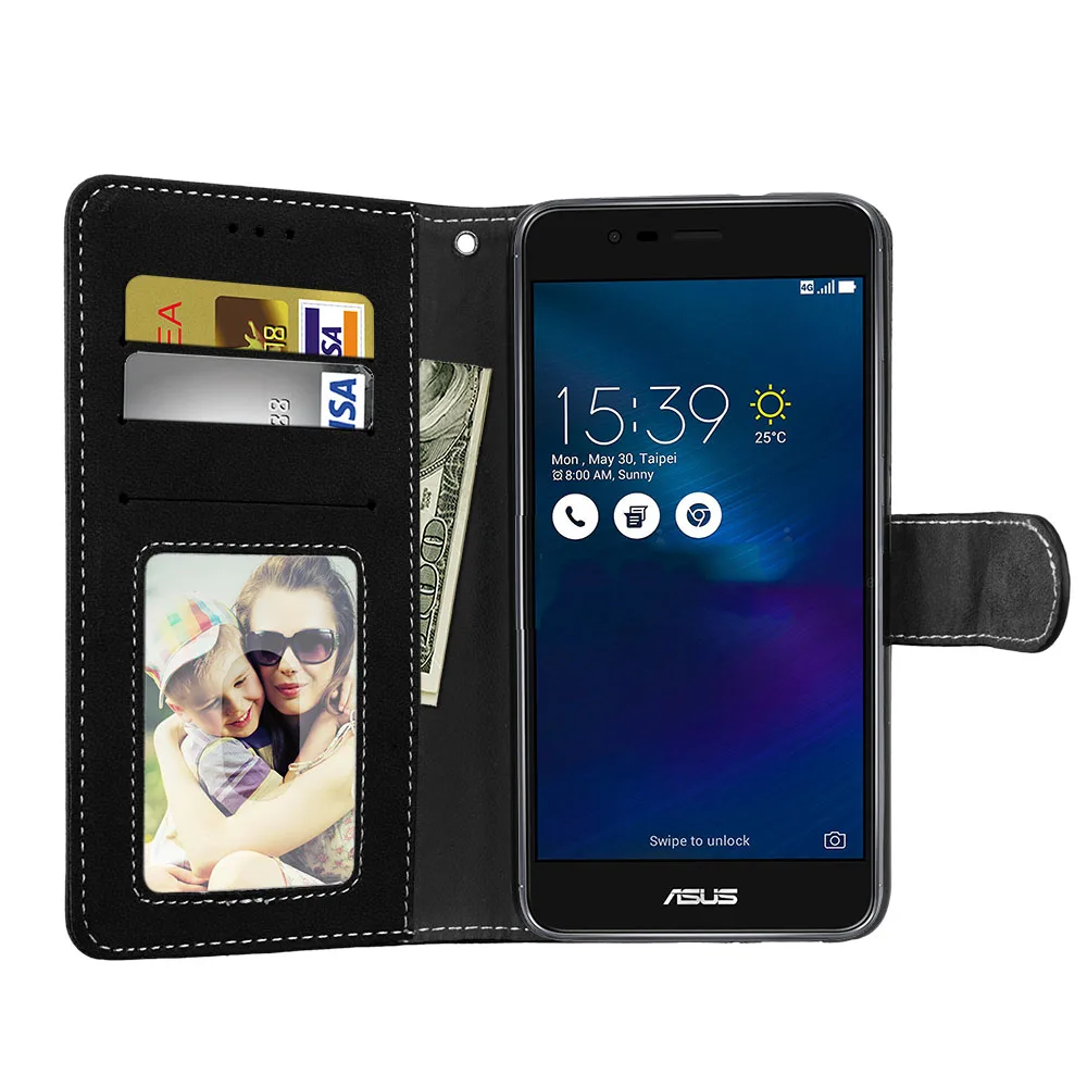 Чехол книжка кожаный для Asus ZenFone 3 Max ZC520TL X008D|case for asus zenfone|leather casewallet case |