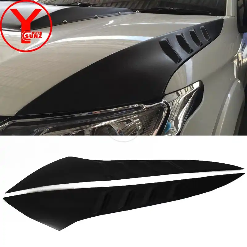 black side hood scoop sticker For MITSUBISHI Montero PAJERO SPORT