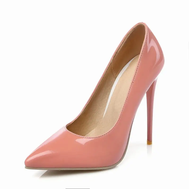 WETKISS/Новинка; элегантные туфли-лодочки на тонком высоком каблуке; вечерние туфли-лодочки для офиса; женские туфли с острым носком; сезон весна; коллекция года; женская обувь - Цвет: Розовый