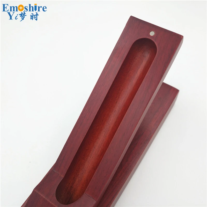 Emoshire Factory outlet safflower pear wood flip pen pen pen box red wood pencil case custom wooden pencil box spot wholesale (5)