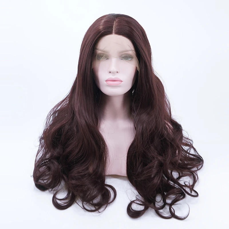 24" Daily Dark Brown Long Curly Halloween Fashion Hair Heat Resistant