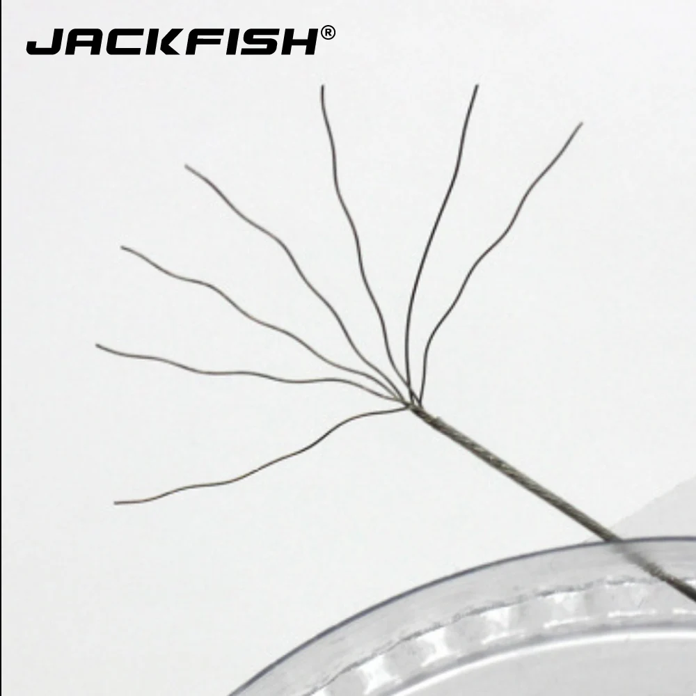 JACKFISH 7 حبلا مضفر الفولاذ المقاوم للصدأ خيط صنارة الصيد 10LB-120LB سوبر قوي 10 M الصيد أسلاك الفولاذ ل البحر عوامة سنارة صيد خط