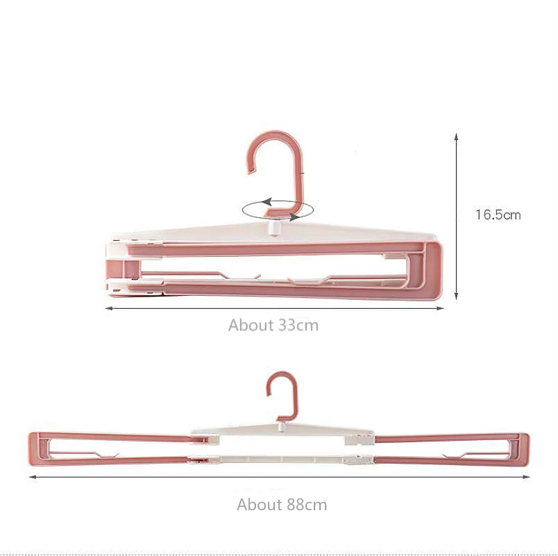 Household Foldable Scalable Multi-Purpose Clothes Rack Hanger Towel Bath Cloth Quilt Coat Hanger Hanging Rotating Plastic PP