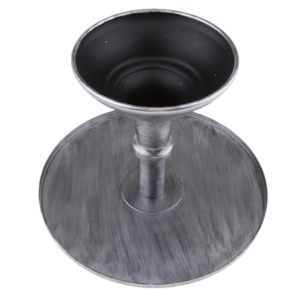Metal Round Wedding Party Cupcake Display Stand - Vintage Wedding Cake Plate - Silver, Iron Made