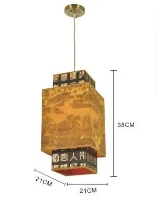Китайский стиль деревянный подвесной светильник одноголовый Ресторан огни классические искусственные светильники для террасы прихожей