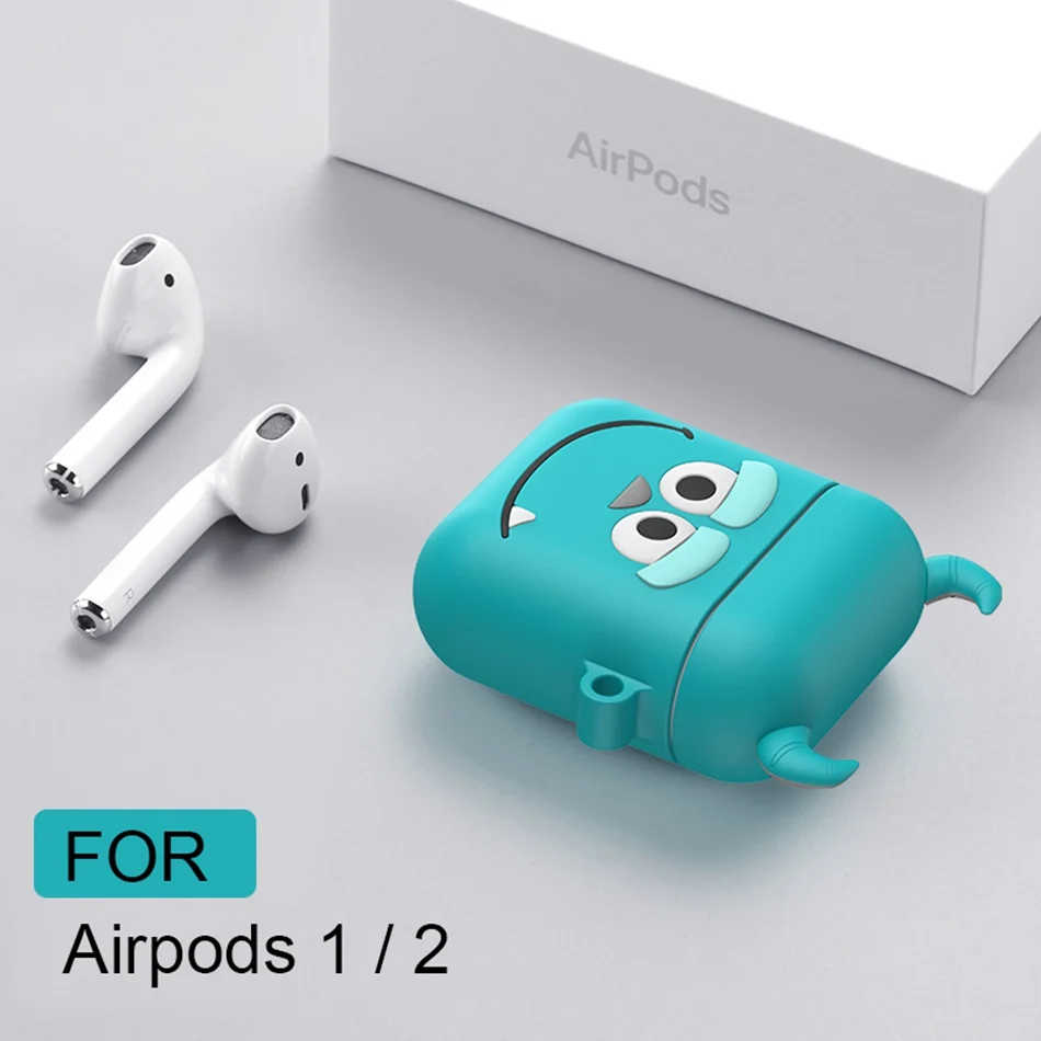 Bear Earphone Case for Airpods Case Cute Silicone Cover for Apple Air pods 2 Headphone Case For Earpods Ring Strap Accessories - Цвет: 18J