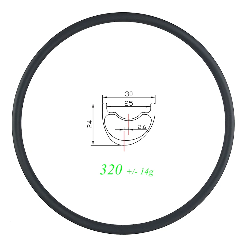 320 г 29er 30 мм Асимметричный карбоновый обод бескамерный MTB XC 24 мм Глубокий UD 3K 24H 28H 32 H 29 горный диск клинчер колеса 24 28 32 отверстия
